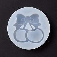 DIY Decoration Silicone Molds, Resin Casting Molds, For UV Resin, Epoxy Resin Jewelry Making, Cherry, White, 69x12mm, Inner Diameter: 43x52mm(X-DIY-B036-01)