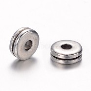 Tibetan Style Alloy Spacer Beads, Flat Round, Cadmium Free & Lead Free, Antique Silver, 6x2.5mm, Hole: 2mm(TIBEB-ZN60102-AS-RS)