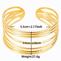 Stylish European and American 304 Stainless Steel Cuff Bangles for Women(YJ8561-2)