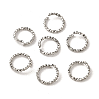 304 Stainless Steel Open Jump Rings, Spiral, Stainless Steel Color, 10x1.2mm, Inner Diameter: 7.5mm