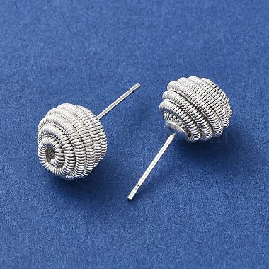 Rack Plating Brass Stud Earrings for Women(EJEW-D112-02S)-2