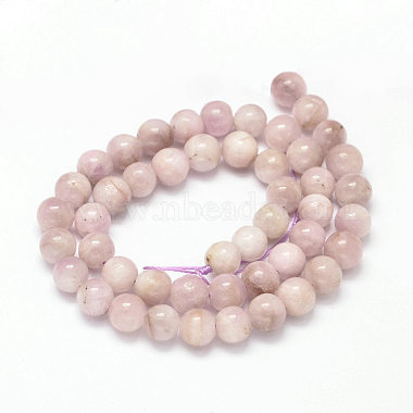Round Natural Kunzite Beads Strands(G-K068-28-6mm)-3