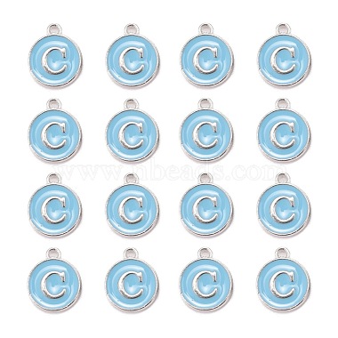 Platinum Plated Alloy Enamel Charms(X-ENAM-S118-04C-P)-2