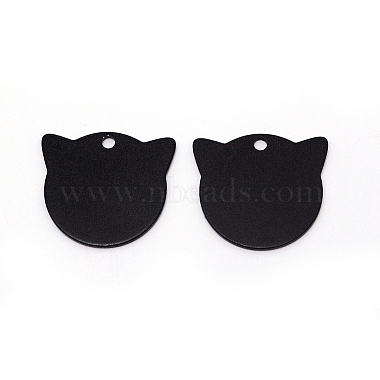 Black Cat Shape Aluminum Pendants