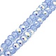 Cuisson des brins de perles de verre transparentes peintes(DGLA-A034-J8mm-B09)-1