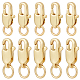 20Pcs 2 Styles Rack Plating Brass Lobster Claw Clasps with Jump Rings(KK-BBC0009-95)-1