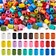 Pandahall 120Pcs 15 Colors Column Rack Plating Spray Painted Alloy Beads for Jewelry Making(FIND-TA0002-74)-1