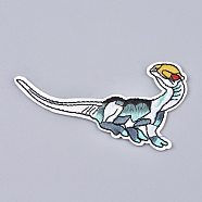 Computerized Embroidery Cloth Iron on/Sew on Patches, Costume Accessories, Dinosaur, Colorful, 53x98x1.5mm(DIY-L031-088)