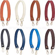 8Pcs 8 Colors PU Leather Bag Strap, with Alloy Swivel Clasps, Flat, Bag Replacement Accessories, Mixed Color, 37x1.85x0.3cm, 1pc/color(DIY-FH0004-80)