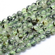 Natural Prehnite Beads Strands, Round, 4mm, Hole: 1mm, about 84pcs/strand, 15.5 inch(39.5cm)(G-K224-03-4mm)