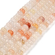 Natural Jade Beads Strands, Rondelle, 8x5mm, Hole: 1mm, about 73~75pcs/strand, 14.65~14.88''(37.2~37.8cm)(G-D481-21)