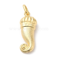 Brass Pendants, Long-Lasting Plated, Lead Free & Cadmium Free, Scabbard Charm, Real 18K Gold Plated, 45mm, Hole: 8x5.5mm(KK-K375-22G)