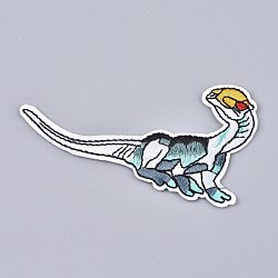 Computerized Embroidery Cloth Iron on/Sew on Patches, Costume Accessories, Dinosaur, Colorful, 53x98x1.5mm(DIY-L031-088)