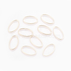 Brass Linking Rings, Nickel Free, Real 18K Gold Plated, Oval, 24x14x1mm, Inner diameter: 22x12mm(X-KK-Q735-196G)