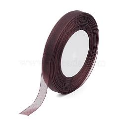 Sheer Organza Ribbon, DIY Material for Ribbon, Coconut Brown, 1/2 inch(12mm), 500yards(457.2m)(RS12mmY-074)