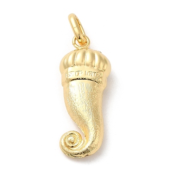 Brass Pendants, Long-Lasting Plated, Lead Free & Cadmium Free, Scabbard Charm, Real 18K Gold Plated, 45mm, Hole: 8x5.5mm