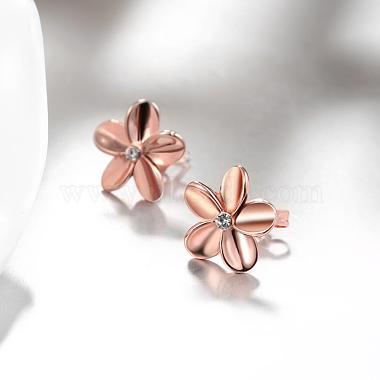 Elegant Tin Alloy Rhinestone Flower Stud Earrings for Women(EJEW-BB02405-A)-4