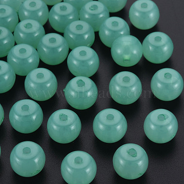 Medium Aquamarine Barrel Acrylic Beads