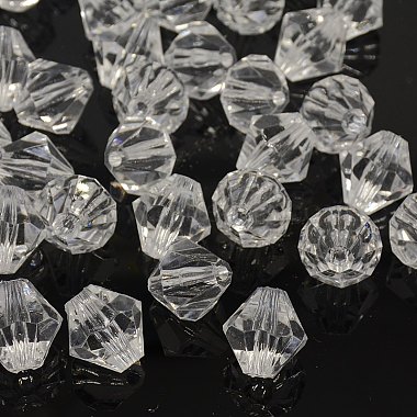 18mm Clear Bicone Acrylic Beads