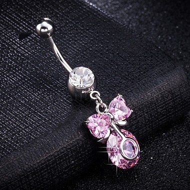 Lilac Brass+Cubic Zirconia Belly Rings