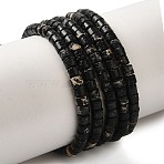 Dyed Synthetic Imperial Jasper Beads Strands, Disc, Heishi Beads, Black, 3.3x2.5mm, Hole: 0.9mm, about 153pcs/strand, 14.96''(38cm)(G-K368-A03-02)