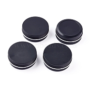(Defective Closeout Sale), Round Aluminium Tin Cans, with Screw Top Lids, Storage Containers for Cosmetic, Candles, Candies, Black, 5.5x2cm, Capacity: 30ml(1.01 fl. oz)(CON-XCP0004-26A)