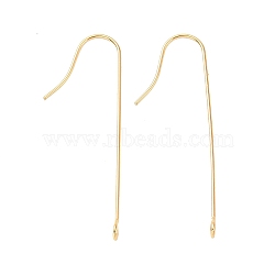 316 Surgical Stainless Steel Earring Hooks, with Vertical Loops, Golden, 39x3mm, Hole: 1.8mm, Pin: 0.7mm(X-STAS-E027-01A-G)