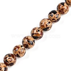 Synthetic Amber Beads Strands, Round, Peru, 12mm, Hole: 1.2mm, about 33pcs/strand, 15.63''(39.7cm)(G-M199-A05-01)