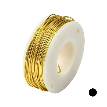 Round Aluminum Wire, Yellow, 18 Gauge, 1mm, about 23m/roll