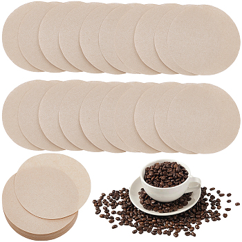 100Pcs Paper Coffee Filters, Round, Beige, 56x0.1mm