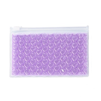 PVC Bubble Out Bags, Zip Lock Bags, for Jewelry Storage, Jewelry Organizer Portable, Rectangle, Medium Orchid, 15x10x0.7cm
