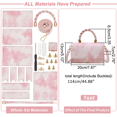 DIY Imitation Leather Sew on Women's Marble Pattern Handbag Making Kits(DIY-WH0320-18A)-2