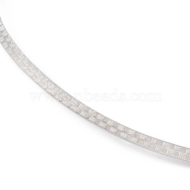 Non-Tarnish 304 Stainless Steel Textured Wire Necklace Making(STAS-B036-03P)-3