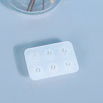DIY Round Bead Food Grade Silicone Mold, Resin Casting Molds, for UV Resin & Epoxy Resin Jewelry Making, 6 Cavities, White, 40x60x13mm(SIMO-PW0001-197C)