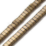 2-Hole Electroplated Synthetic Non-magnetic Hematite Beads Strands, Matte, Oval, Antique Bronze Plated, 4x2x2mm, Hole: 1mm, about 176pcs/strand, 15.75 inch(40cm)(G-L613-A01-01D)