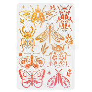 PET Hollow Out Drawing Painting Stencils, for DIY Scrapbook, Photo Album, Insect Pattern, 400x600mm(DIY-WH0427-0010)