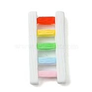 Opaque Resin Cabochons, Ladder, White, 31x15x4mm(RESI-R436-02B)