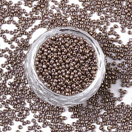TOHO Round Seed Beads, 11/0, Japanese Seed Beads, (1700) Gilded Marble White, 11/0, 2x1.5mm, Hole: 0.5mm, about 20000pcs/bag, 100g/bag(SEED-R049-1700)