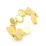 304 Stainless Steel Oval Open Cuff Rings for Women, Golden, 8mm(RJEW-G321-01G)