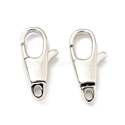 Brass Swivel Lobster Claw Clasps, for Jewelry Making Findings, Cadmium Free & Lead Free, Long-Lasting Plated, Platinum, 14.5x7x3mm, Hole: 1.2mm(KK-G416-48P)