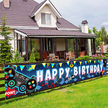 Polyester Hanging Banners Children Birthday, Birthday Party Idea Sign Supplies, Happy Retirement, Black, 300x50cm