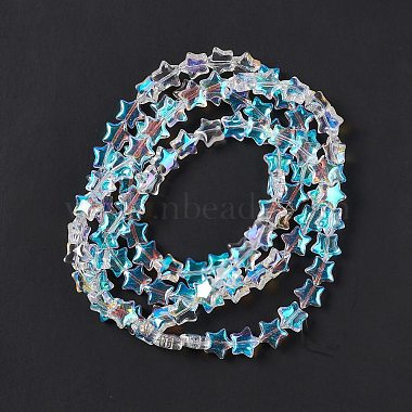 transparentes perles de verre de galvanoplastie brins(X-EGLA-E030-01J)-4