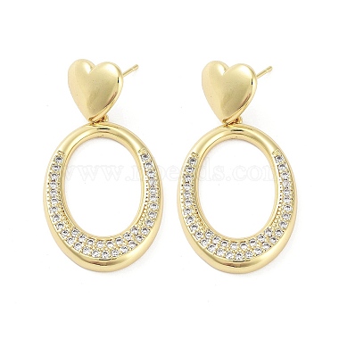 Oval Cubic Zirconia Stud Earrings