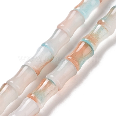 Sandy Brown Bamboo Stick Glass Beads