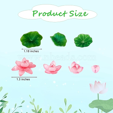 14 Pieces 7 Styles Acrylic Lotus Charm Pendant Colorful Flower Leaf Charm Plants Charm Pendant for Jewelry Earring Bracelet Making Crafts(JX564A)-2