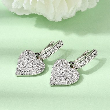 Brass Micro Pave Cubic Zirconia Hoop Dangle Earrings(EJEW-G471-15P-01)-3