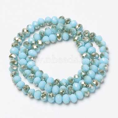 Electroplate Opaque Solid Color Glass Beads Strands(EGLA-A034-P8mm-K12)-2