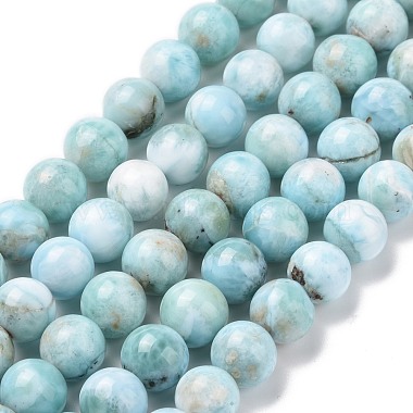 Round Larimar Beads