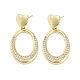 Rack Plating Brass Micro Pave Cubic Zirconia Studs Earrings(EJEW-B047-03G-01)-1