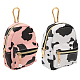 2Pcs 2 Colors PU Leather Tarp Zip Cosmetic Pouches(AJEW-FG0003-26)-1